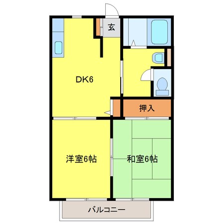 大槻中学校 徒歩4分 1階の物件間取画像